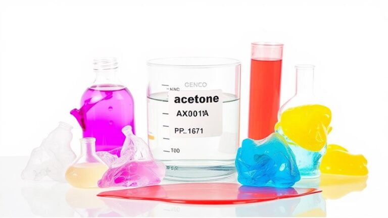 acetone dissolves certain plastics