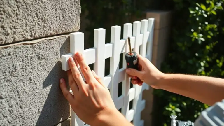 attach lattice to concrete