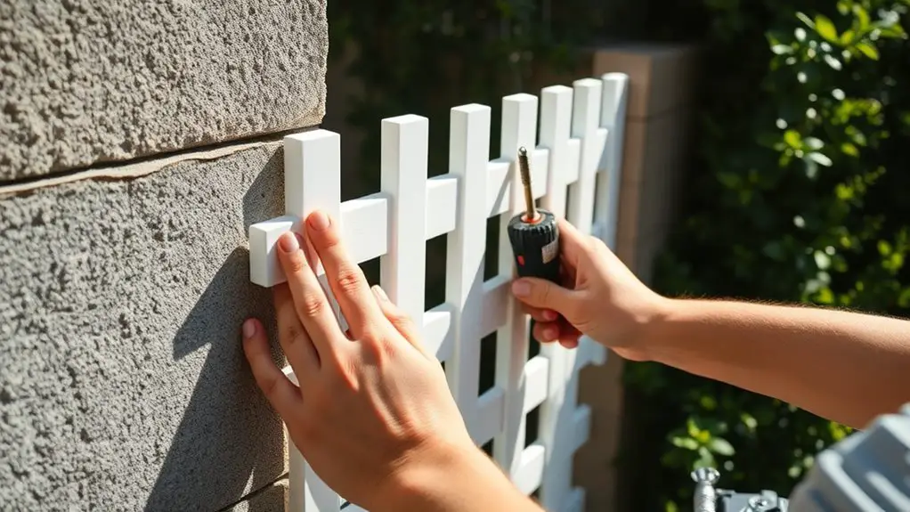 attach lattice to concrete