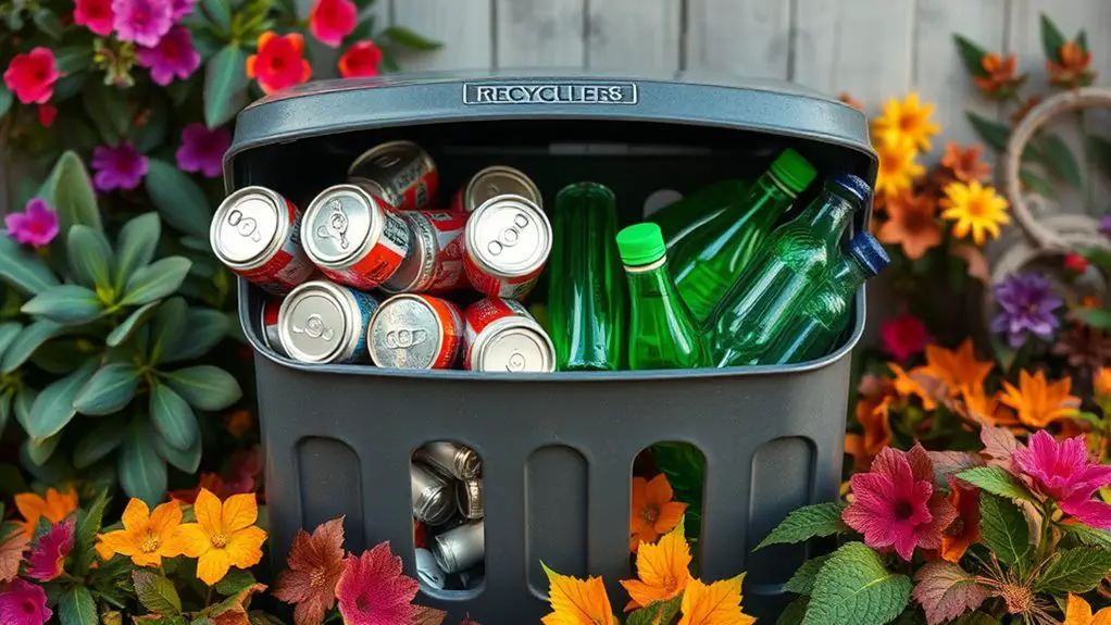 cans and plastic recycling