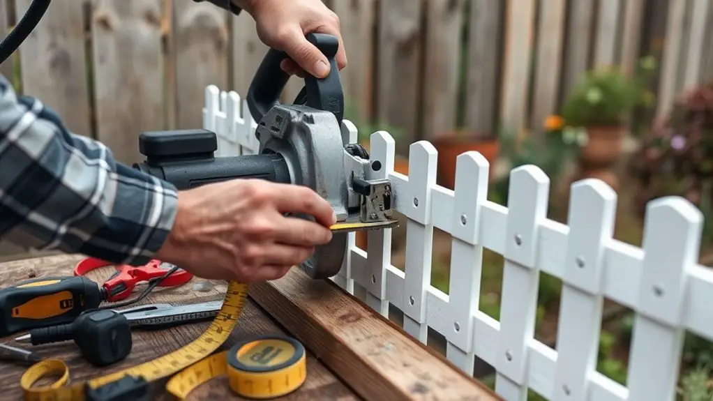 cutting plastic lattice fencing