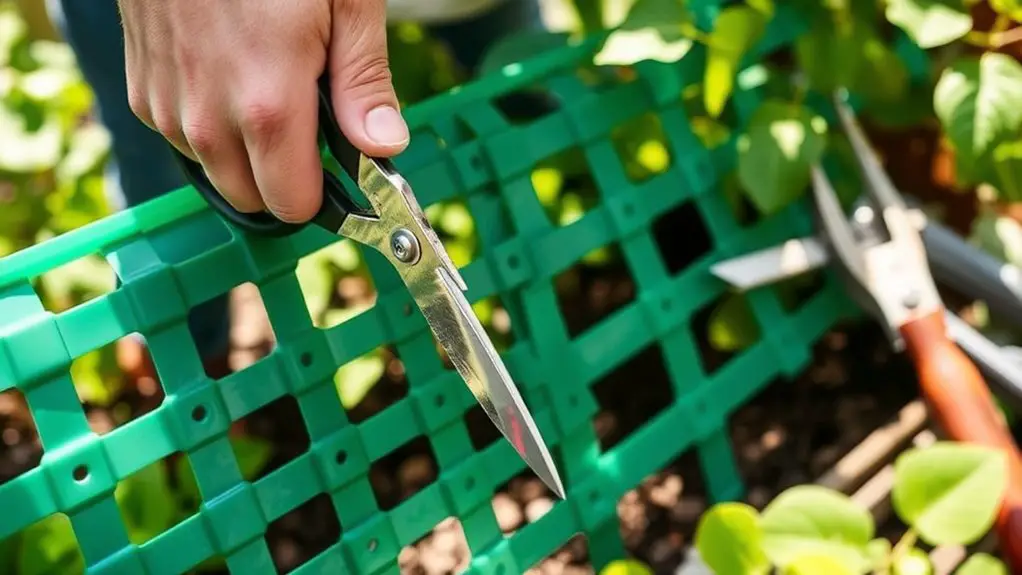 cutting plastic lattice safely