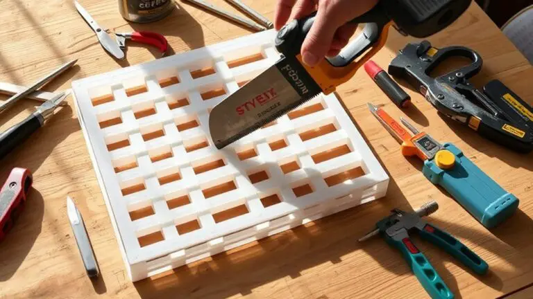 hand cutting plastic lattice techniques