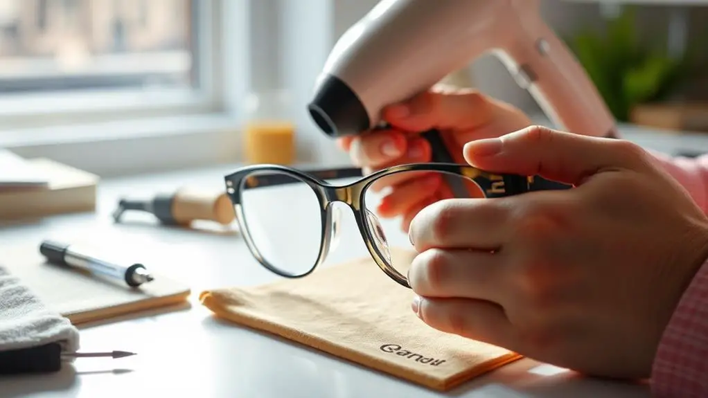 home eyeglass frame adjustment