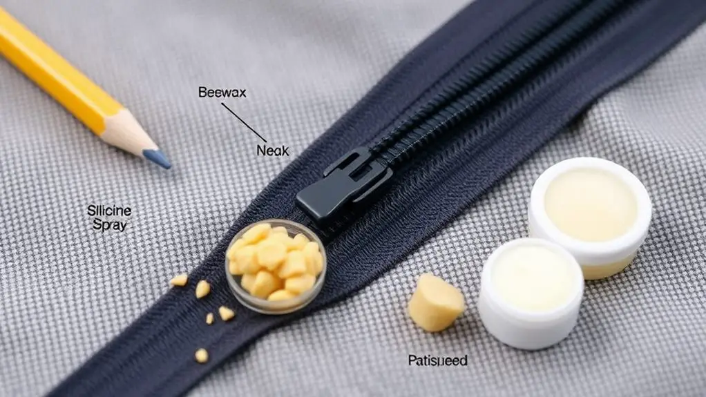 lubricate plastic zipper methods