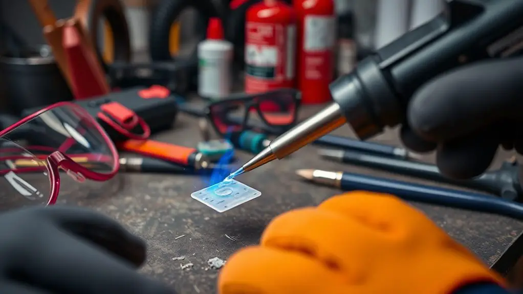 melting plastic with soldering iron