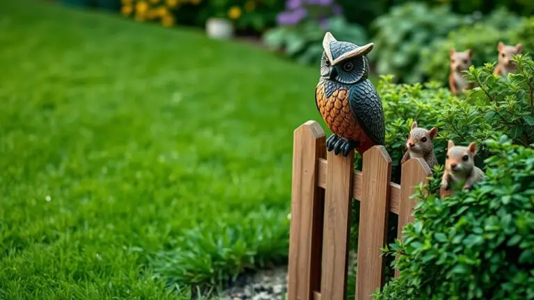 plastic owls deter squirrels