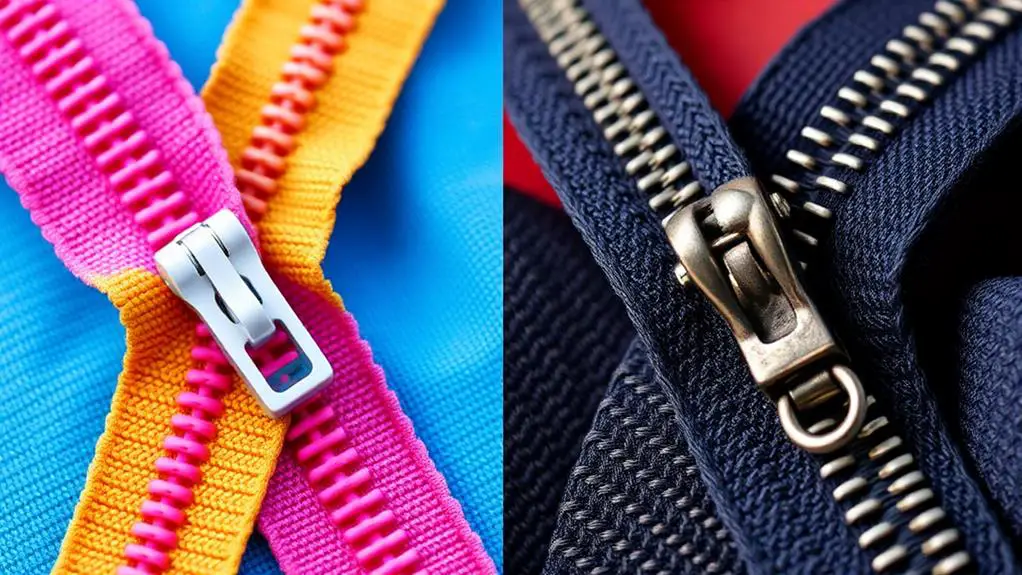 plastic vs metal zippers