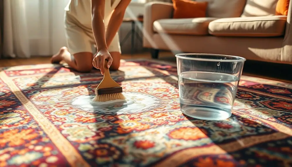 cleaning polypropylene rug safely