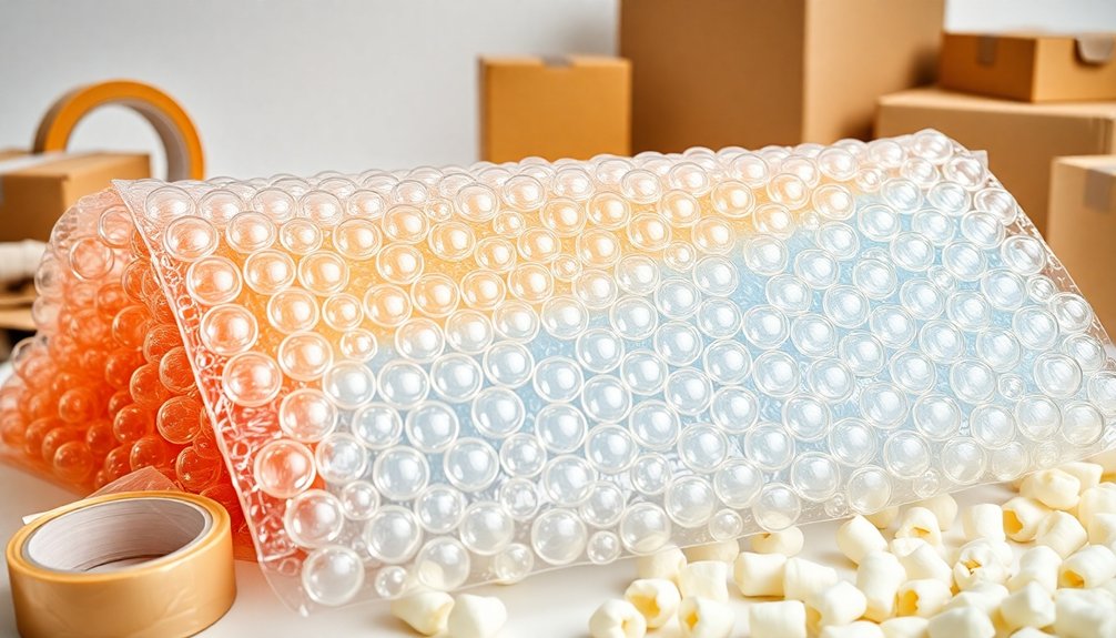 different varieties of bubble wrap