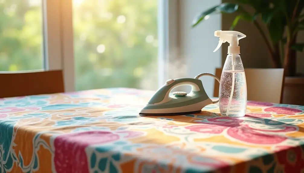 remove wrinkles from tablecloth